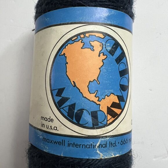 Maxwells Acrylic Macrame Cord 5 Ply 70 Yds Craft Crochet Knotting Knit Navy Blue - Picture 4 of 6